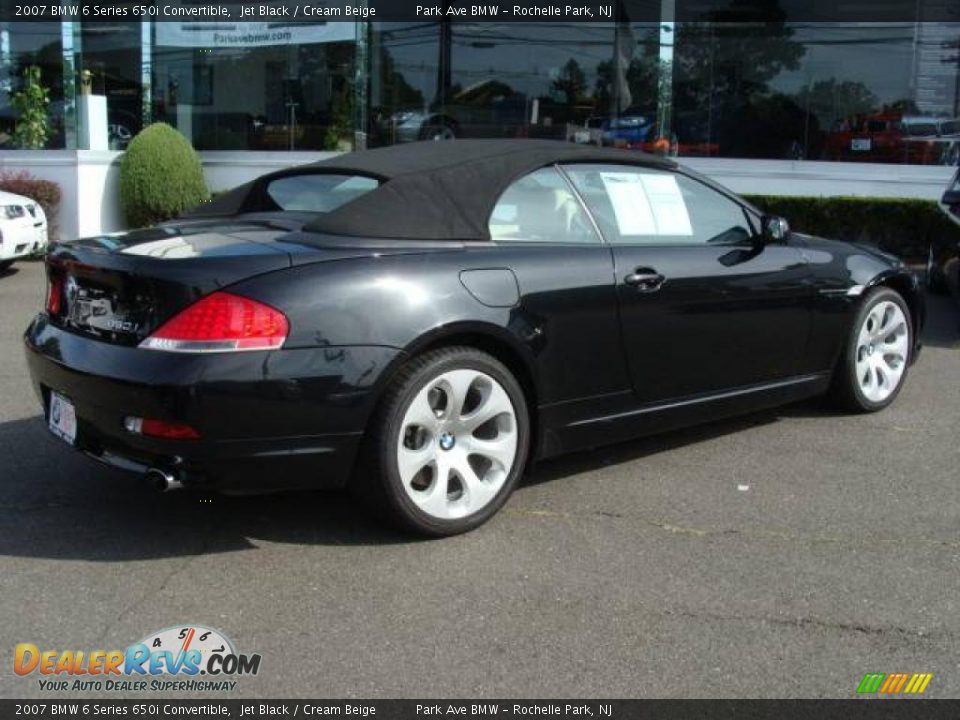 2007 BMW 6 Series 650i Convertible Jet Black / Cream Beige Photo #15