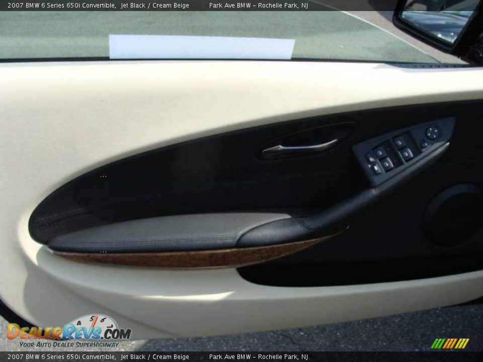 2007 BMW 6 Series 650i Convertible Jet Black / Cream Beige Photo #16