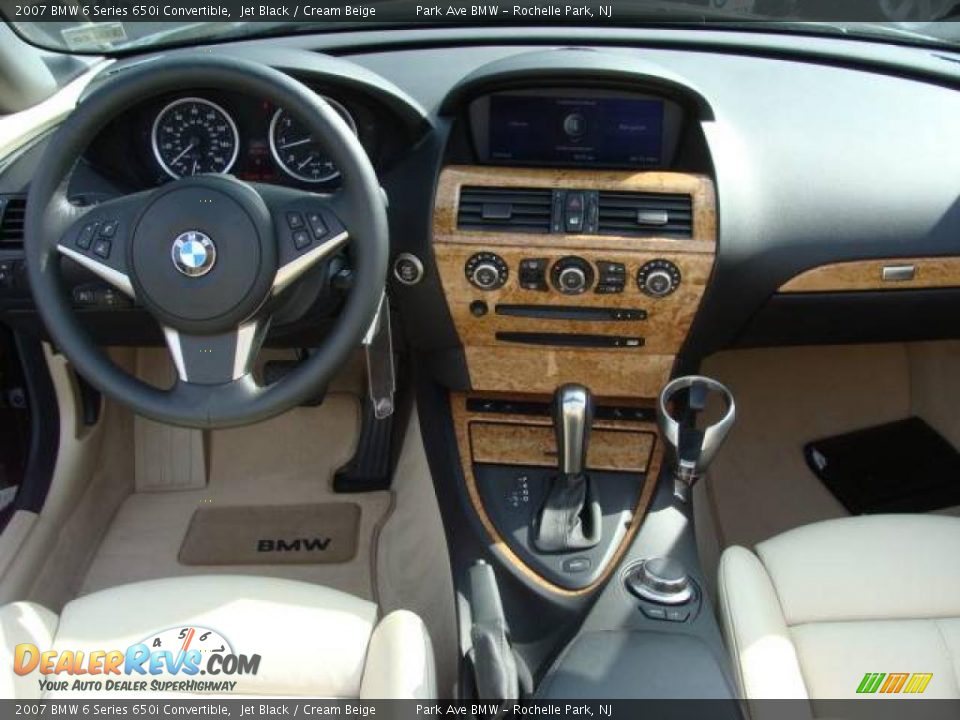 2007 BMW 6 Series 650i Convertible Jet Black / Cream Beige Photo #19