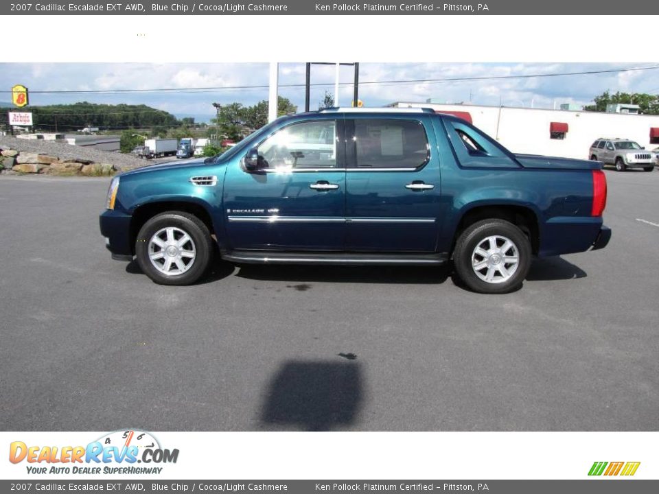 2007 Cadillac Escalade EXT AWD Blue Chip / Cocoa/Light Cashmere Photo #2