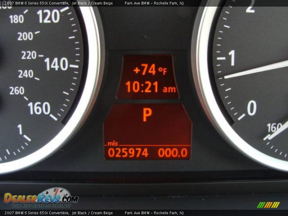 2007 BMW 6 Series 650i Convertible Jet Black / Cream Beige Photo #21