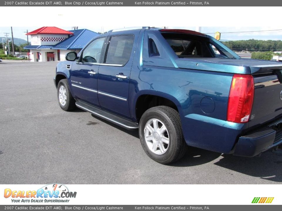 2007 Cadillac Escalade EXT AWD Blue Chip / Cocoa/Light Cashmere Photo #3