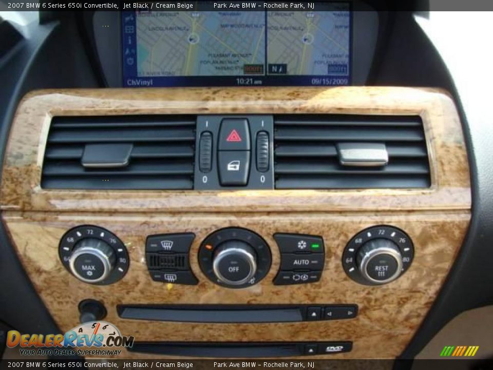 2007 BMW 6 Series 650i Convertible Jet Black / Cream Beige Photo #22