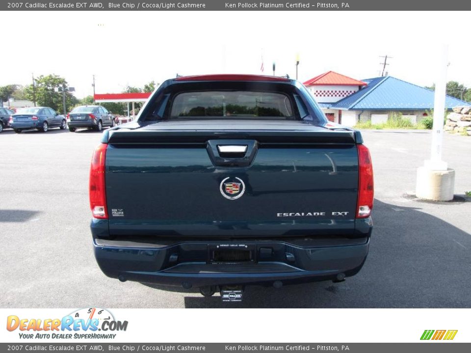 2007 Cadillac Escalade EXT AWD Blue Chip / Cocoa/Light Cashmere Photo #4