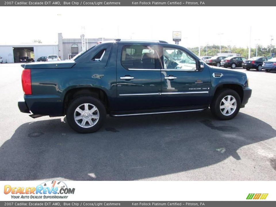 2007 Cadillac Escalade EXT AWD Blue Chip / Cocoa/Light Cashmere Photo #5