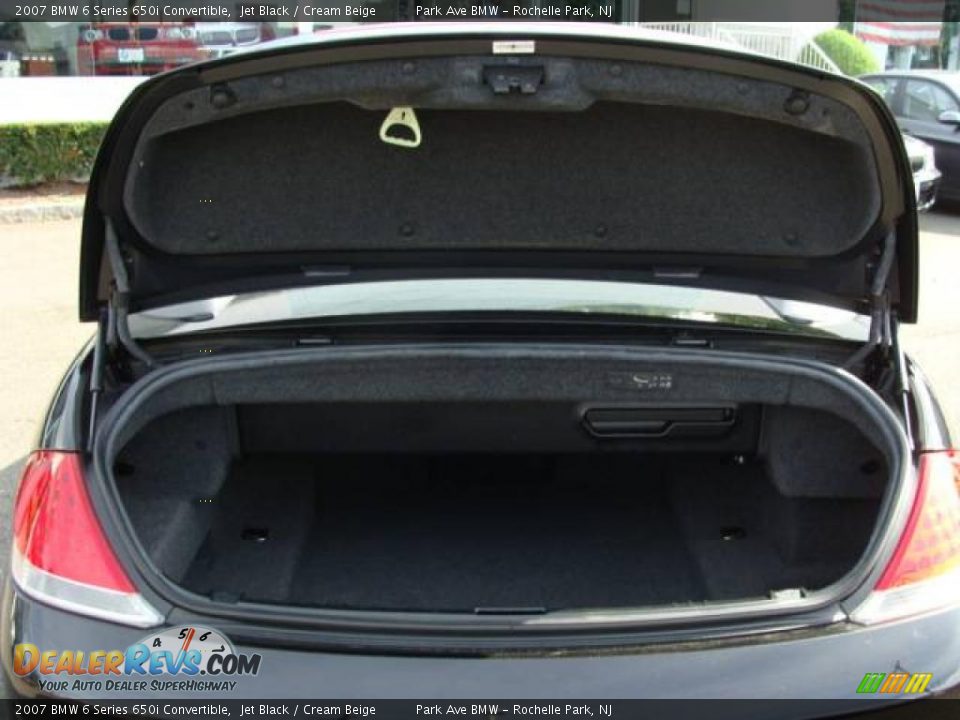 2007 BMW 6 Series 650i Convertible Jet Black / Cream Beige Photo #24