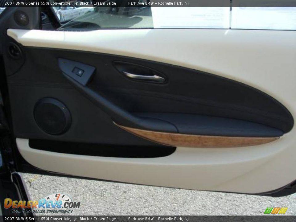 2007 BMW 6 Series 650i Convertible Jet Black / Cream Beige Photo #25