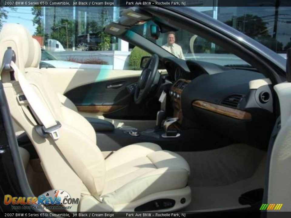2007 BMW 6 Series 650i Convertible Jet Black / Cream Beige Photo #26