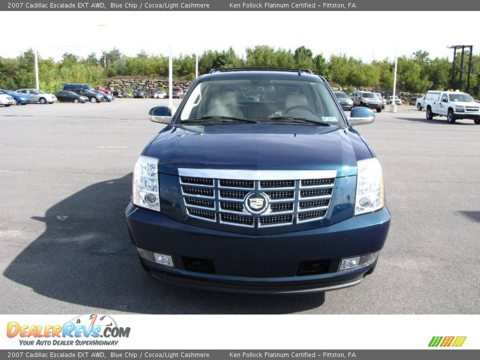 2007 Cadillac Escalade EXT AWD Blue Chip / Cocoa/Light Cashmere Photo #7