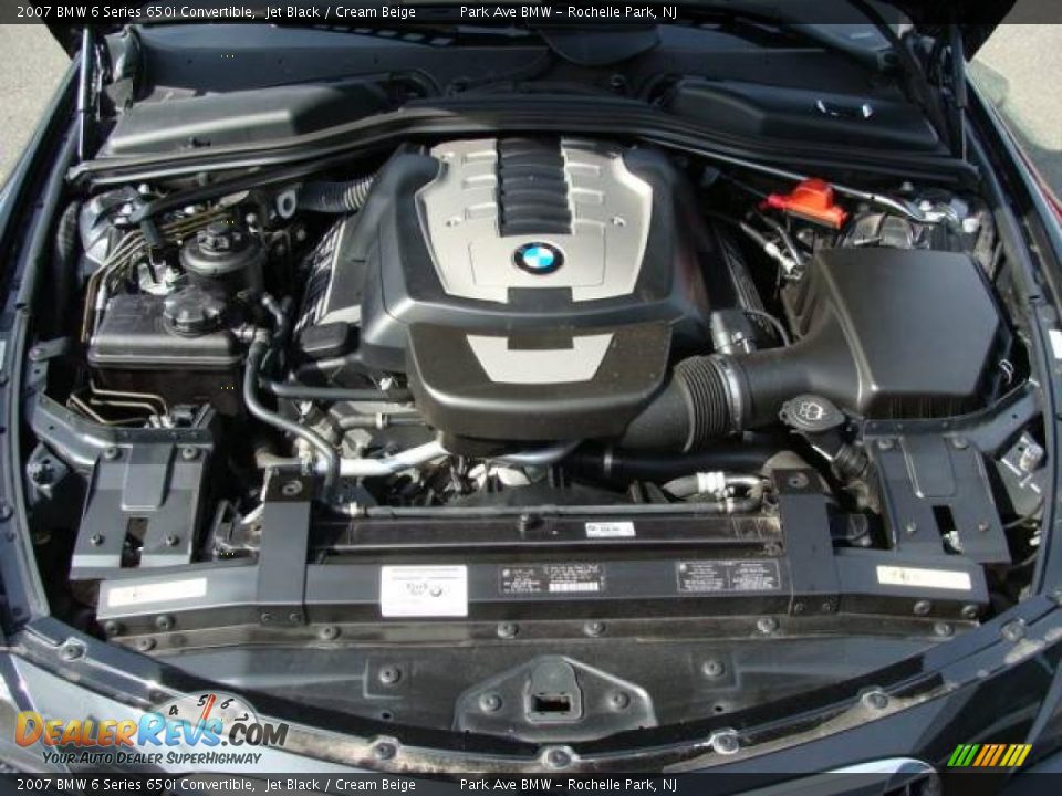 2007 BMW 6 Series 650i Convertible Jet Black / Cream Beige Photo #30
