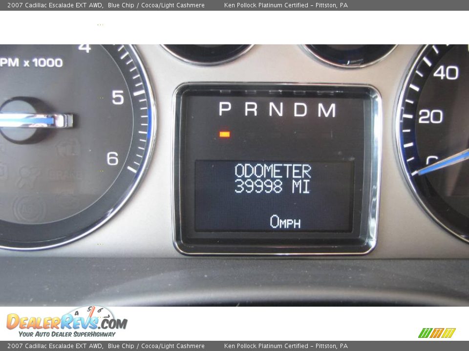 2007 Cadillac Escalade EXT AWD Blue Chip / Cocoa/Light Cashmere Photo #25