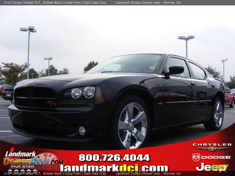 2010 Dodge Charger R/T Brilliant Black Crystal Pearl / Dark Slate Gray Photo #1