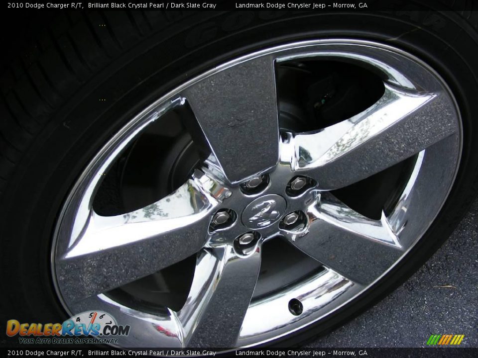 2010 Dodge Charger R/T Brilliant Black Crystal Pearl / Dark Slate Gray Photo #6