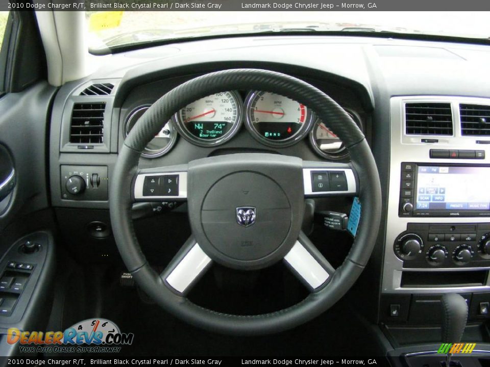 2010 Dodge Charger R/T Brilliant Black Crystal Pearl / Dark Slate Gray Photo #13