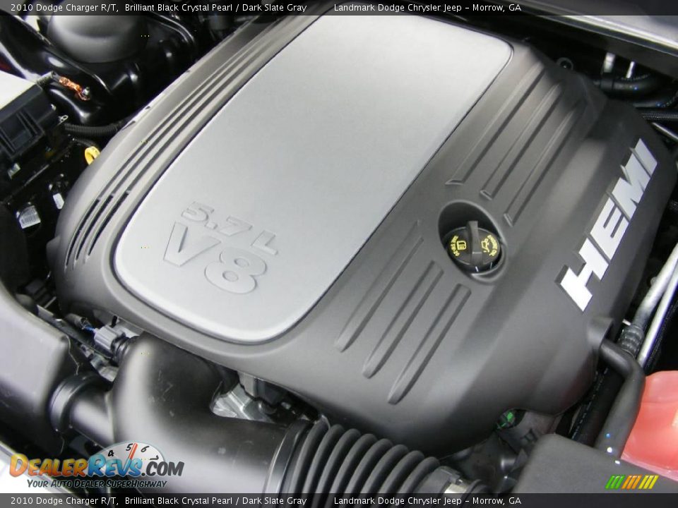 2010 Dodge Charger R/T Brilliant Black Crystal Pearl / Dark Slate Gray Photo #14
