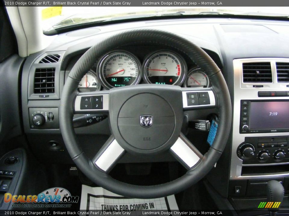 2010 Dodge Charger R/T Brilliant Black Crystal Pearl / Dark Slate Gray Photo #13