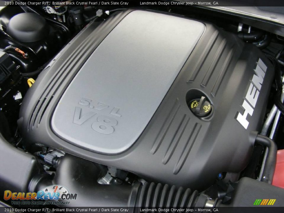 2010 Dodge Charger R/T Brilliant Black Crystal Pearl / Dark Slate Gray Photo #14