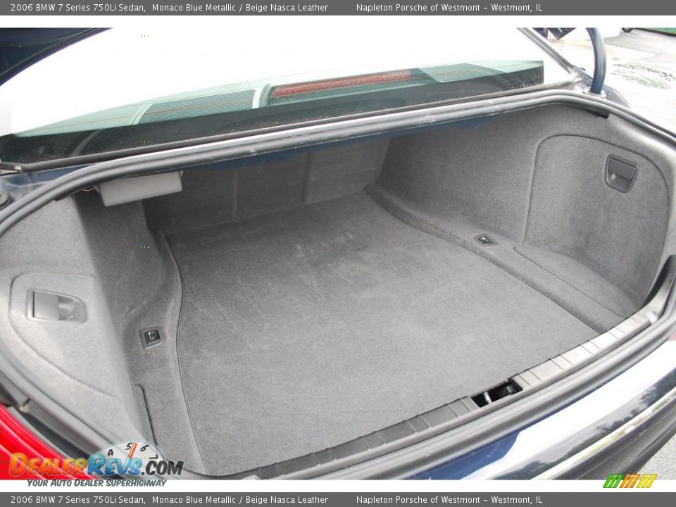 2006 BMW 7 Series 750Li Sedan Monaco Blue Metallic / Beige Nasca Leather Photo #17