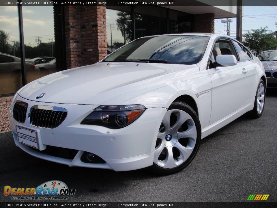 2007 BMW 6 Series 650i Coupe Alpine White / Cream Beige Photo #1