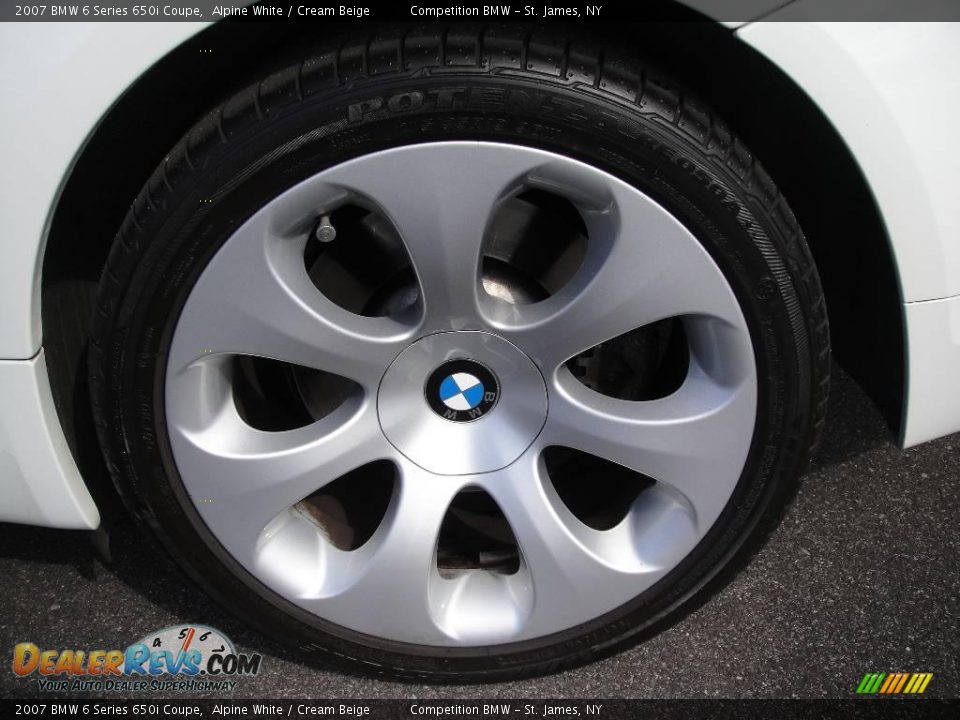 2007 BMW 6 Series 650i Coupe Alpine White / Cream Beige Photo #7