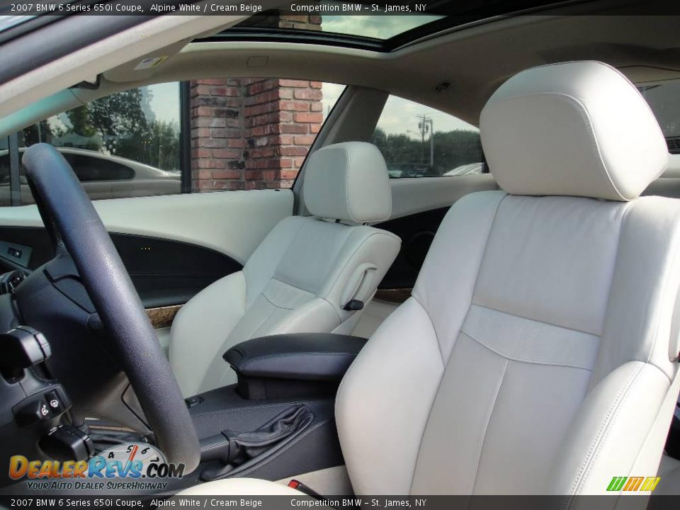 2007 BMW 6 Series 650i Coupe Alpine White / Cream Beige Photo #9