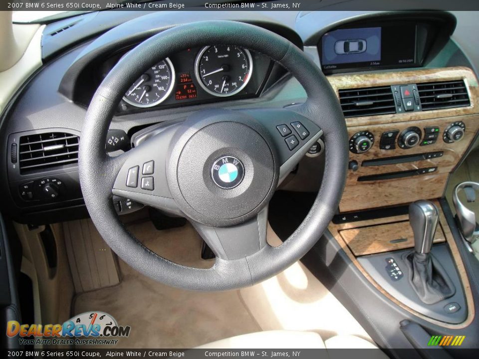 2007 BMW 6 Series 650i Coupe Alpine White / Cream Beige Photo #11