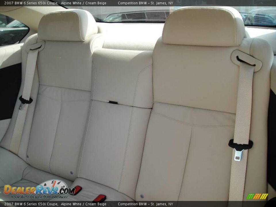 2007 BMW 6 Series 650i Coupe Alpine White / Cream Beige Photo #13