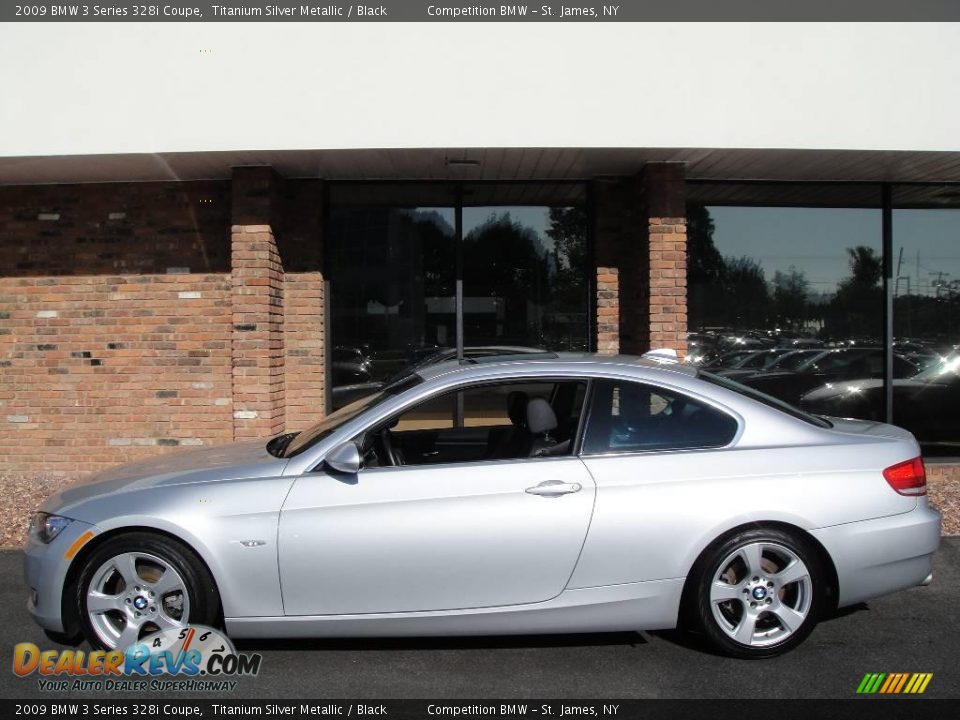 2009 BMW 3 Series 328i Coupe Titanium Silver Metallic / Black Photo #3