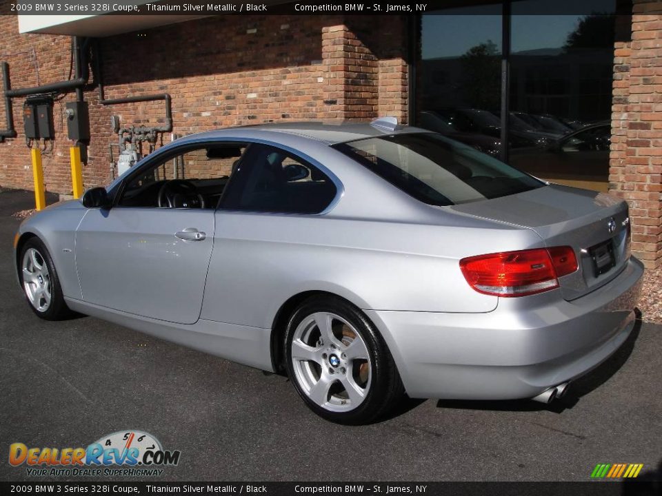 2009 BMW 3 Series 328i Coupe Titanium Silver Metallic / Black Photo #4