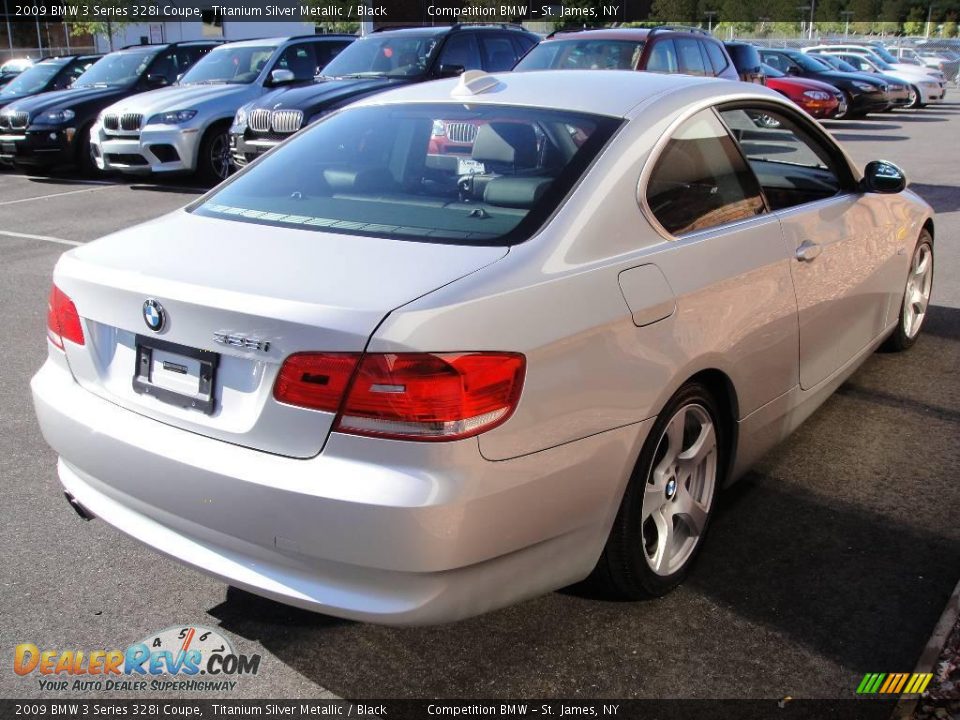 2009 BMW 3 Series 328i Coupe Titanium Silver Metallic / Black Photo #6