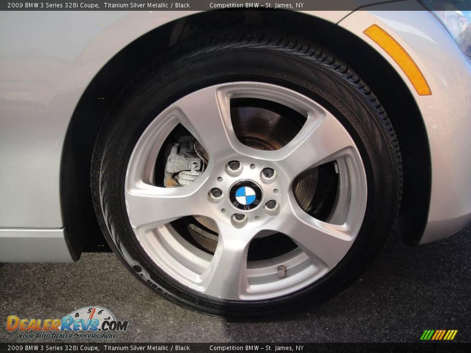 2009 BMW 3 Series 328i Coupe Titanium Silver Metallic / Black Photo #7