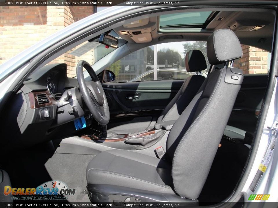 2009 BMW 3 Series 328i Coupe Titanium Silver Metallic / Black Photo #10