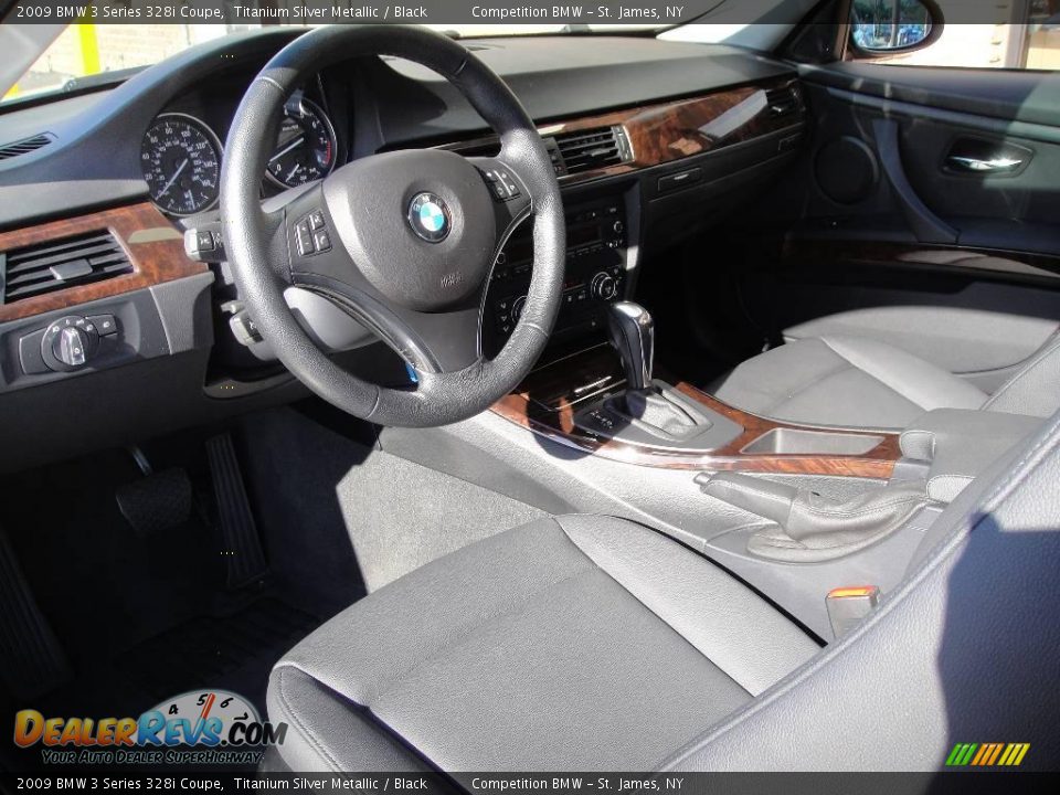 2009 BMW 3 Series 328i Coupe Titanium Silver Metallic / Black Photo #11