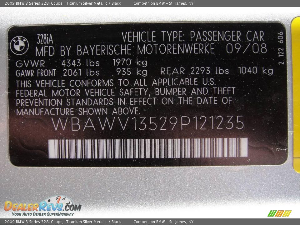 2009 BMW 3 Series 328i Coupe Titanium Silver Metallic / Black Photo #15
