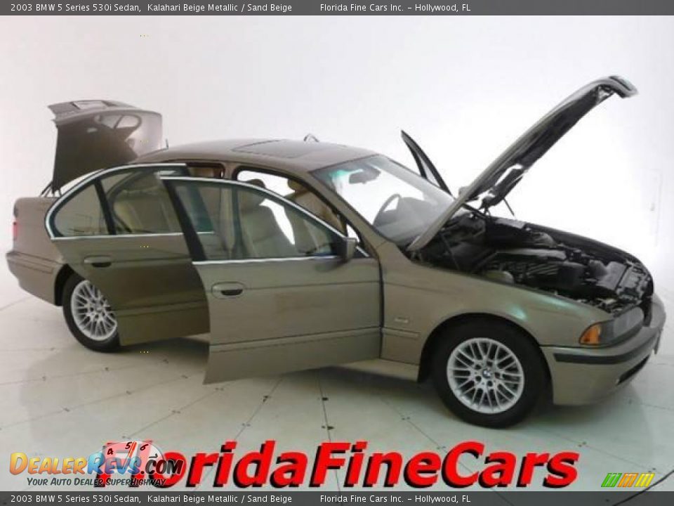2003 BMW 5 Series 530i Sedan Kalahari Beige Metallic / Sand Beige Photo #8