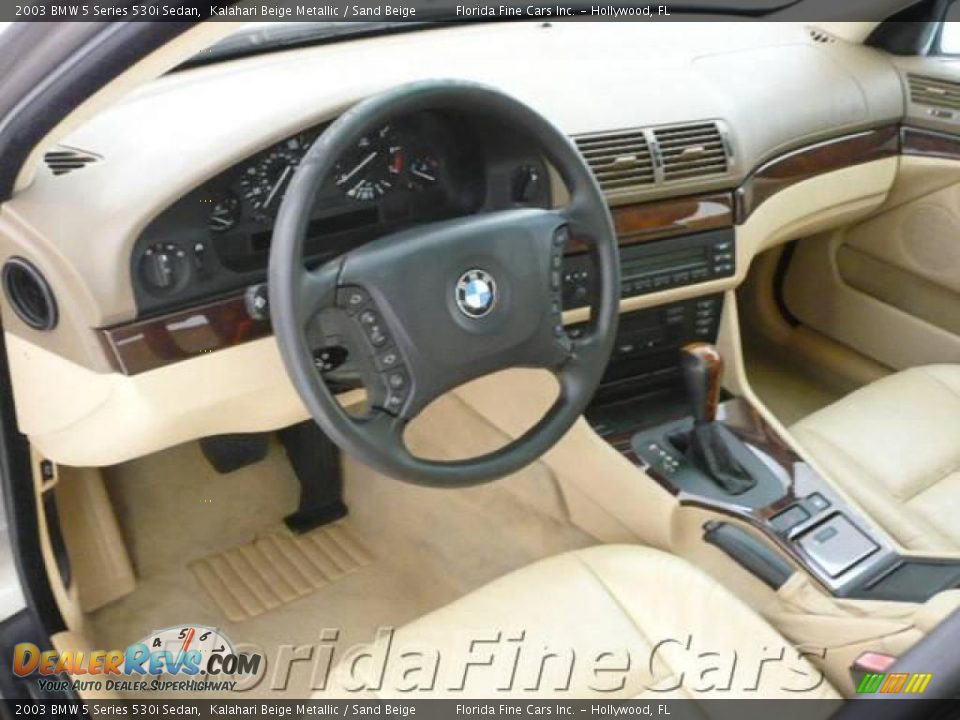 2003 BMW 5 Series 530i Sedan Kalahari Beige Metallic / Sand Beige Photo #12