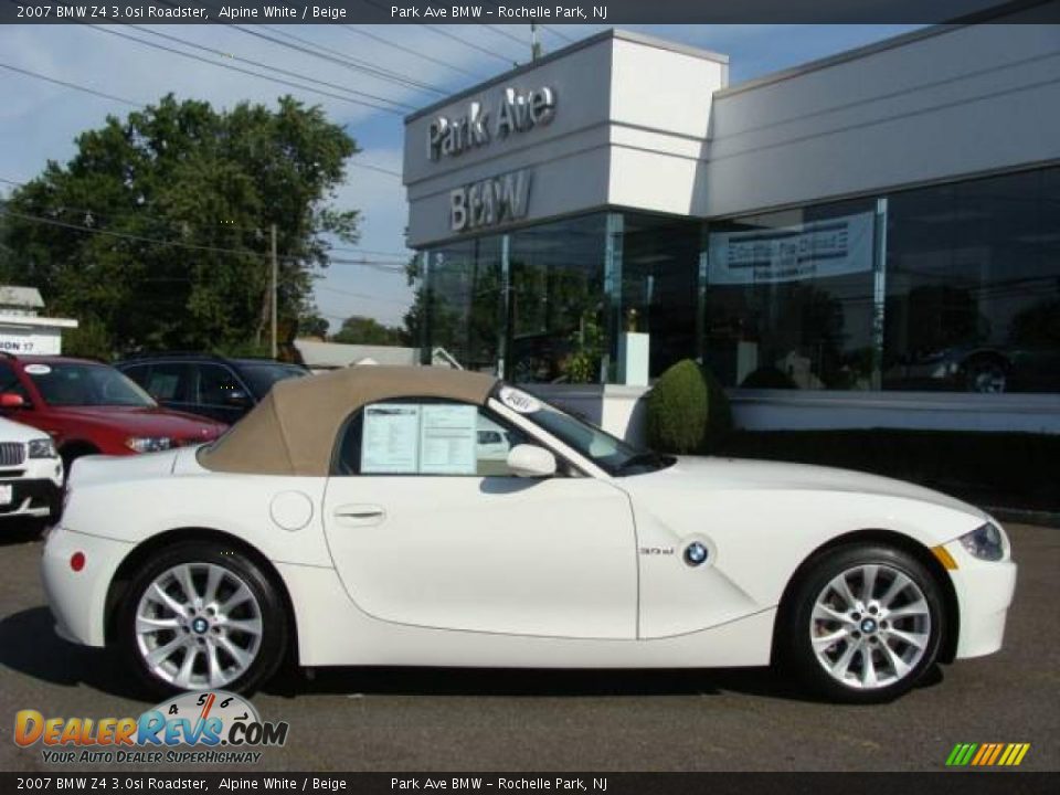 2007 BMW Z4 3.0si Roadster Alpine White / Beige Photo #2