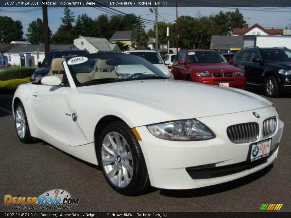2007 BMW Z4 3.0si Roadster Alpine White / Beige Photo #3