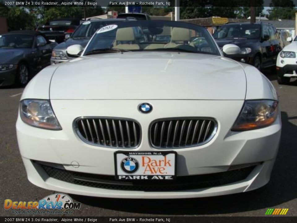 2007 BMW Z4 3.0si Roadster Alpine White / Beige Photo #5
