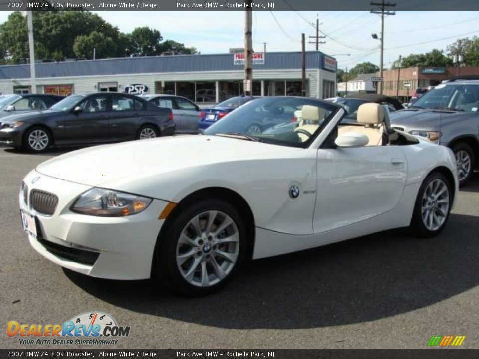 2007 BMW Z4 3.0si Roadster Alpine White / Beige Photo #6
