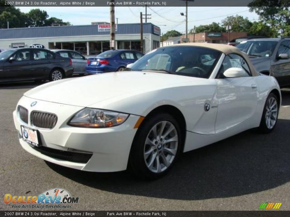 2007 BMW Z4 3.0si Roadster Alpine White / Beige Photo #7