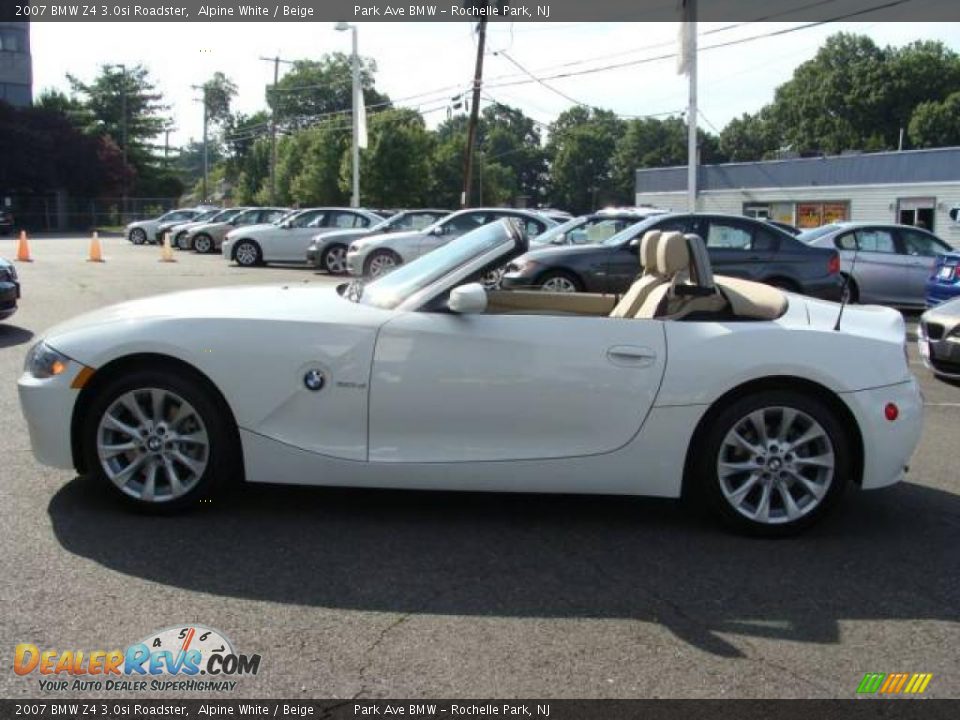 2007 BMW Z4 3.0si Roadster Alpine White / Beige Photo #8