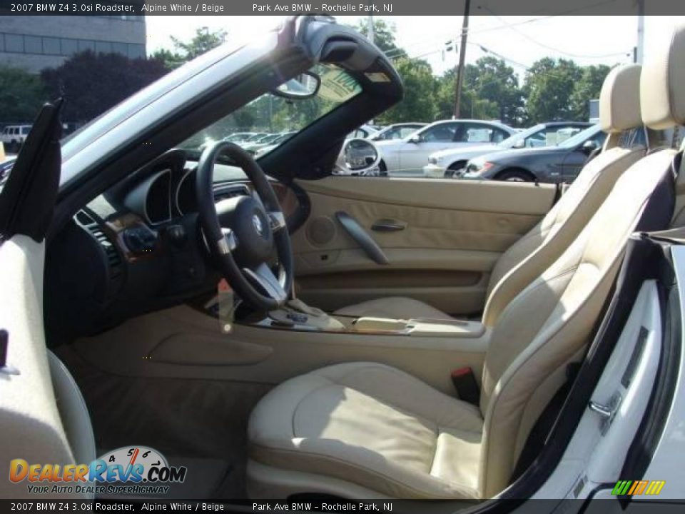 2007 BMW Z4 3.0si Roadster Alpine White / Beige Photo #17