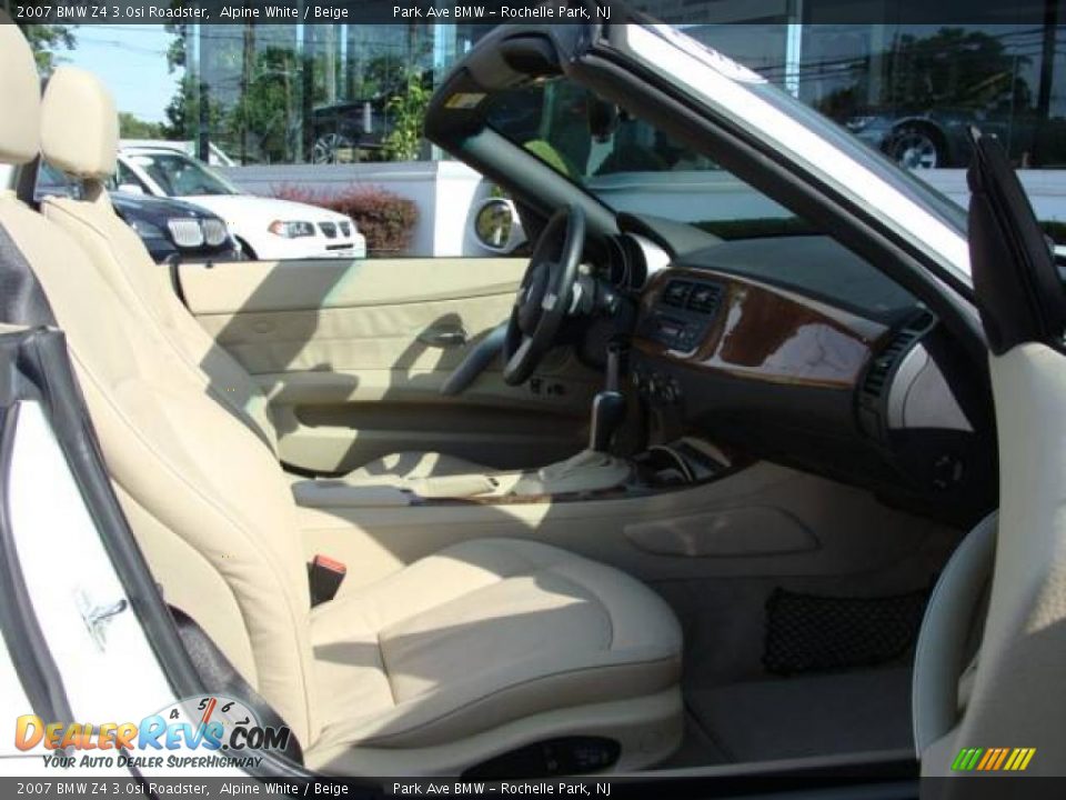 2007 BMW Z4 3.0si Roadster Alpine White / Beige Photo #19