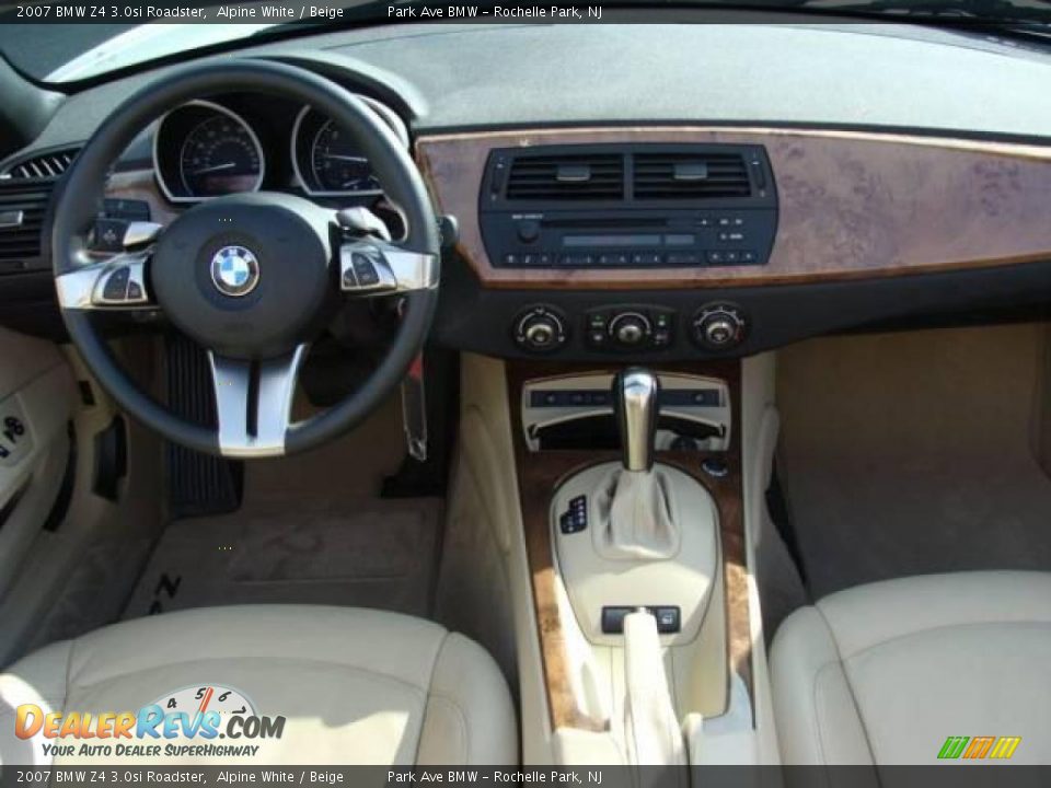 2007 BMW Z4 3.0si Roadster Alpine White / Beige Photo #20