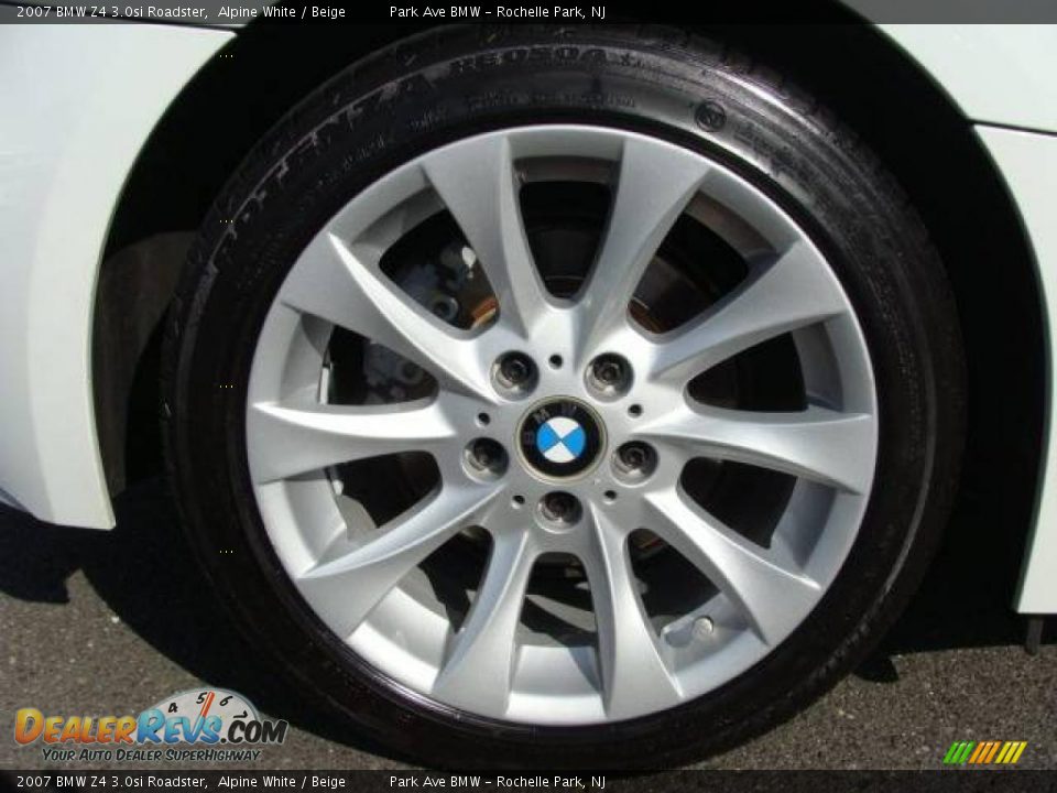 2007 BMW Z4 3.0si Roadster Alpine White / Beige Photo #26