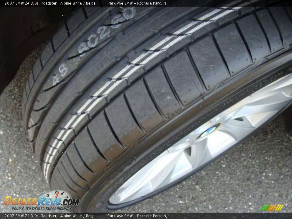 2007 BMW Z4 3.0si Roadster Alpine White / Beige Photo #27