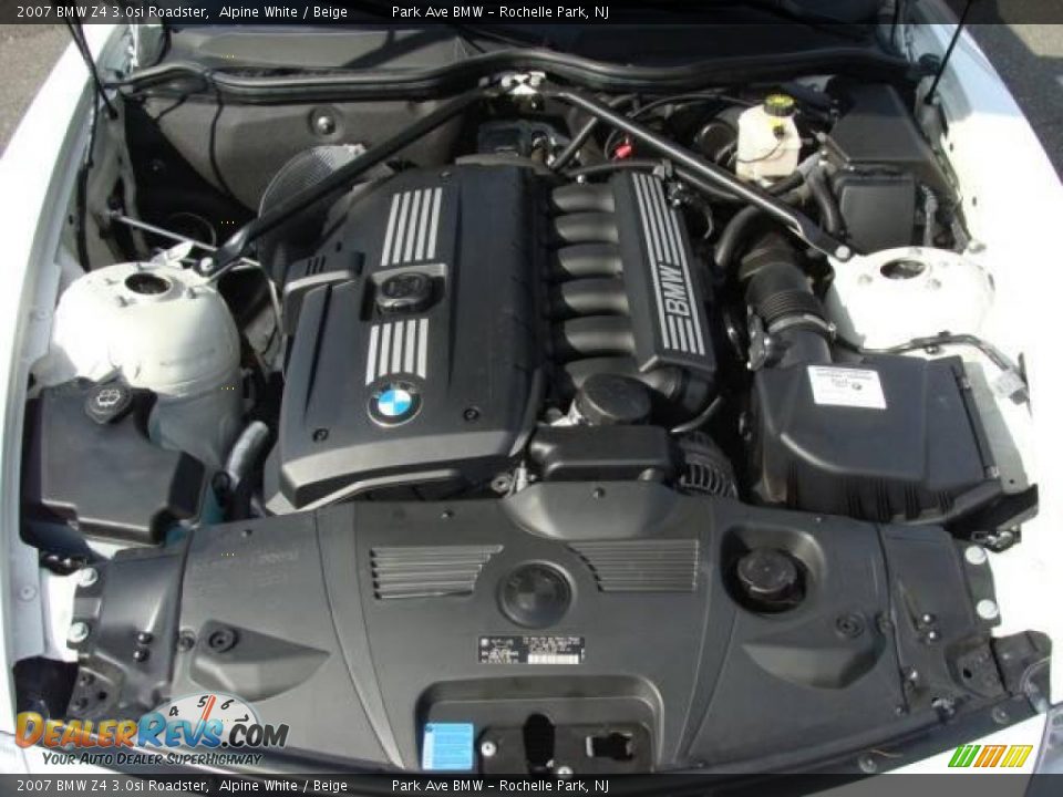 2007 BMW Z4 3.0si Roadster Alpine White / Beige Photo #28