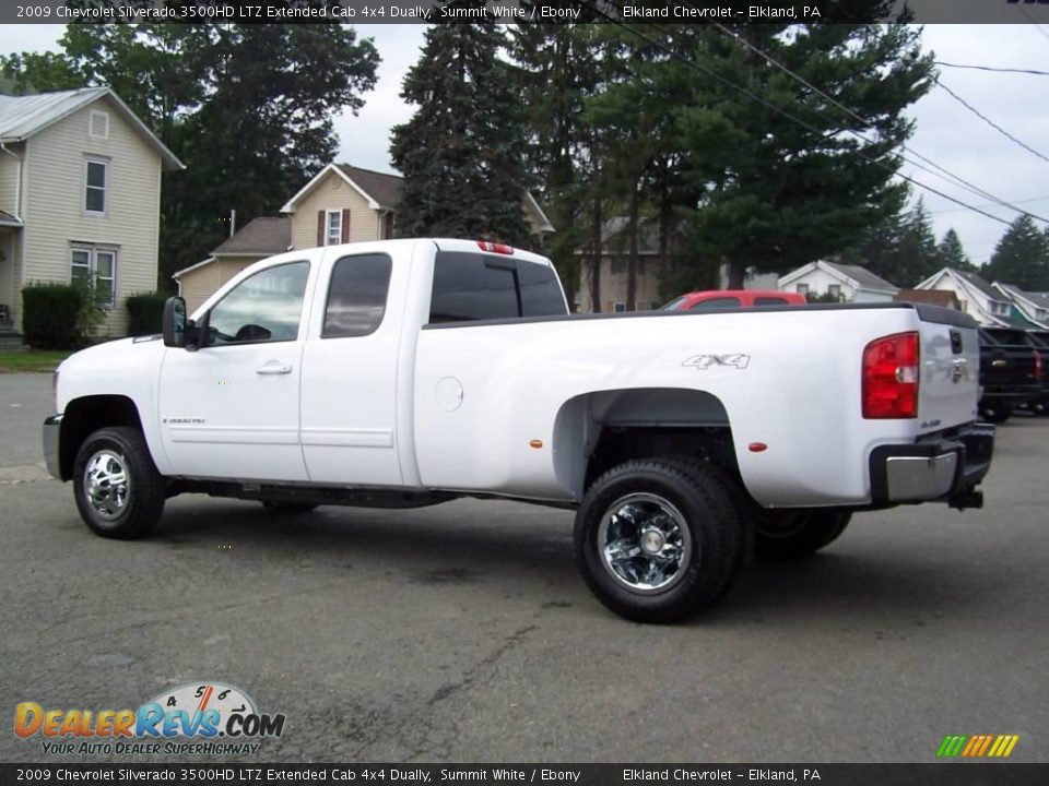 2009 Chevrolet Silverado 3500HD LTZ Extended Cab 4x4 Dually Summit White / Ebony Photo #4