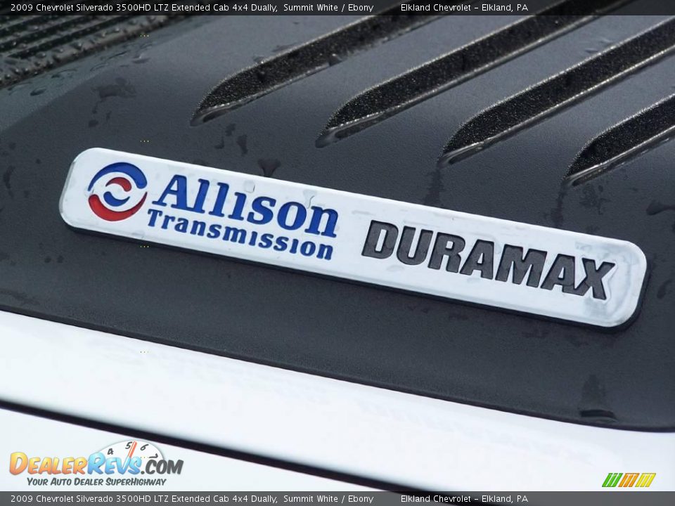 2009 Chevrolet Silverado 3500HD LTZ Extended Cab 4x4 Dually Summit White / Ebony Photo #14